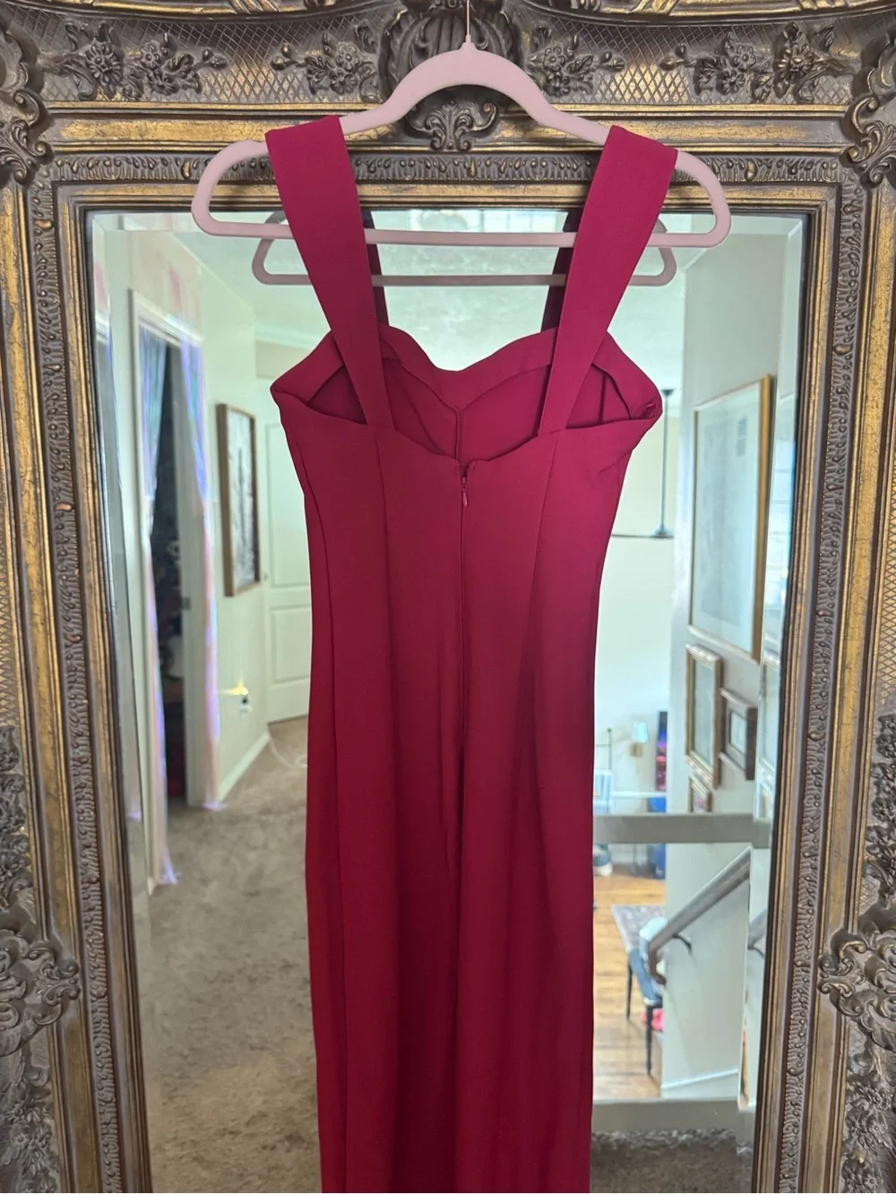 Abercrombie & Fitch Hot Pink Square-Neck Dress with slit